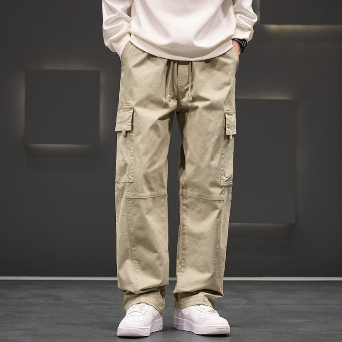 Men’s Oversized Cargo Pants – Loose Fit Straight Winter Trousers with Multi Pockets | NYLIXA