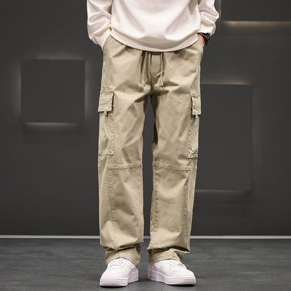 Men’s Oversized Cargo Pants – Loose Fit Straight Winter Trousers with Multi Pockets | NYLIXA