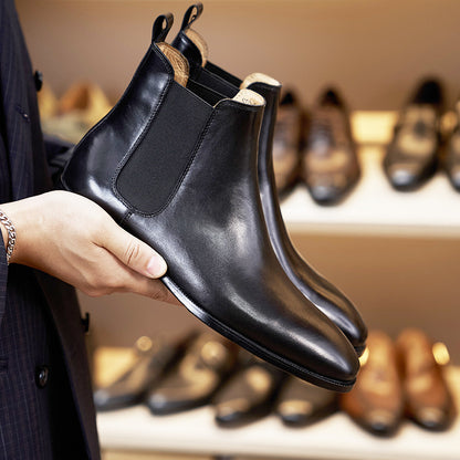 Men’s American-Style Chelsea Boots – Slip-On Leather Ankle Boots