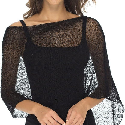 Irregular Cape And Shawl Sun Protection Shirt Women's Season Knitwear Top