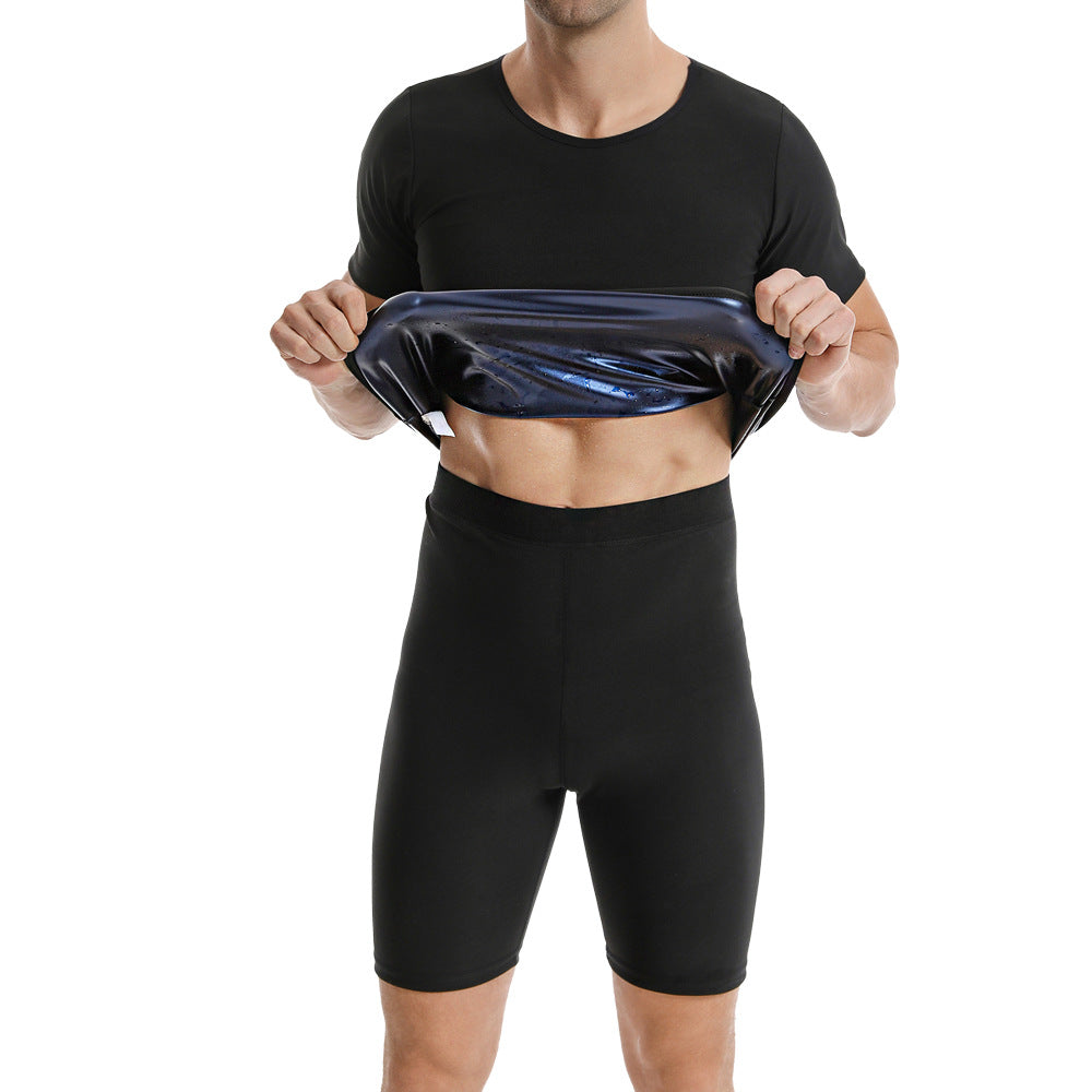 Men's Violently Sweat Suit Sports Short-sleeved Shorts Suit