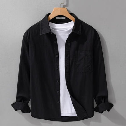 Simple Solid Color Shirt Artistic Casual Coat