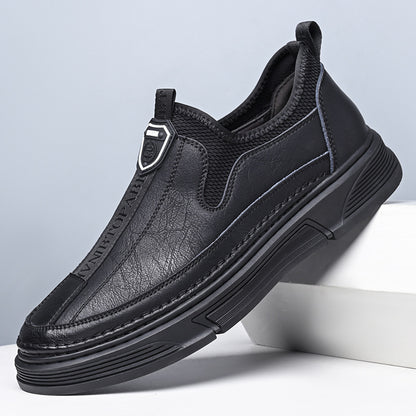 Men’s Solid-Color Casual Low-Cut Travel Shoes – Everyday Round-Toe Comfort