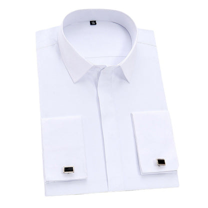 Men’s Slim-Fit Long-Sleeve Non-Iron White Shirt – Wrinkle-Resistant Modern Style