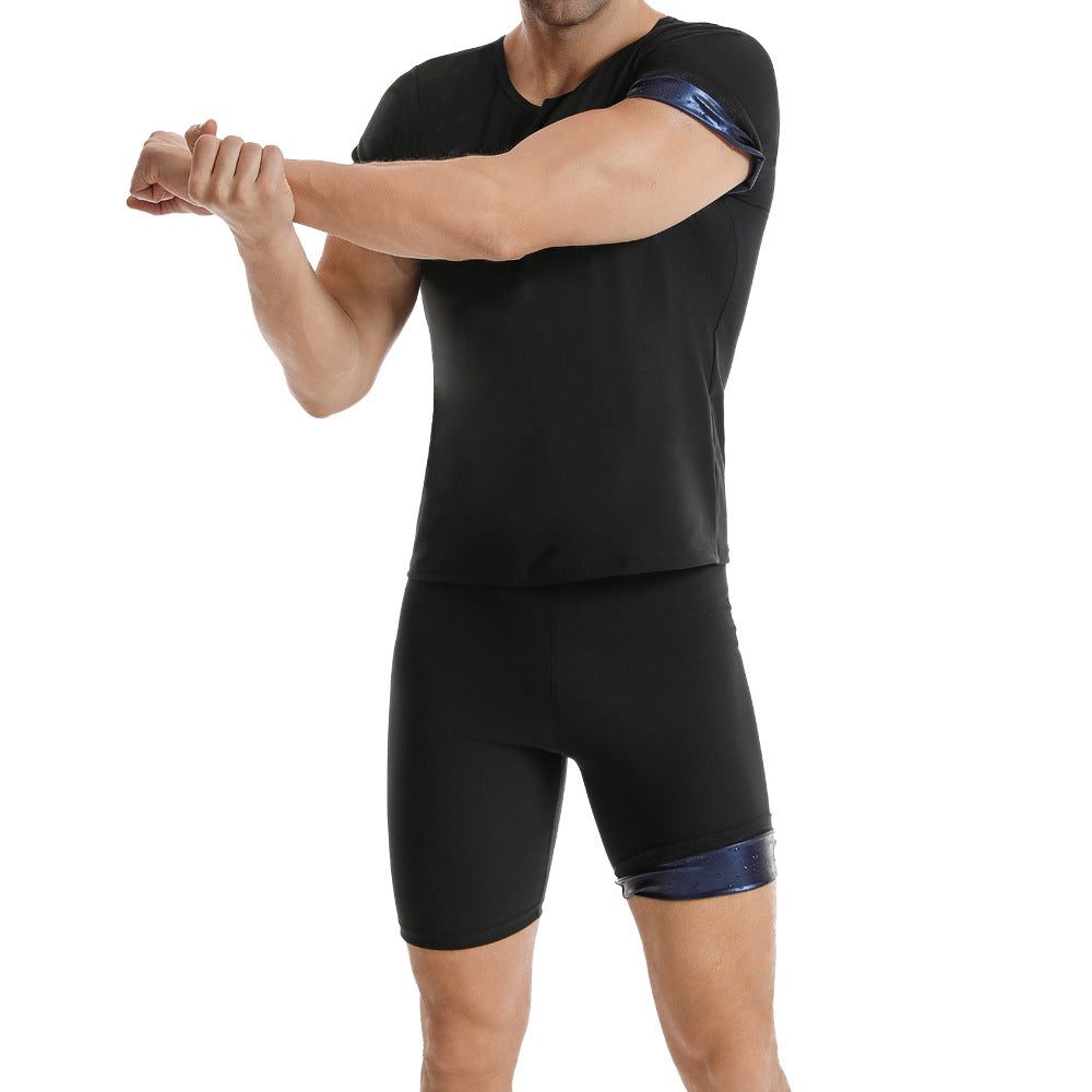 Men's Violently Sweat Suit Sports Short-sleeved Shorts Suit