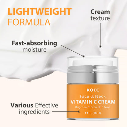Cross-border VC Cream English Packaging Neck Cream Light Lines Moisturizing