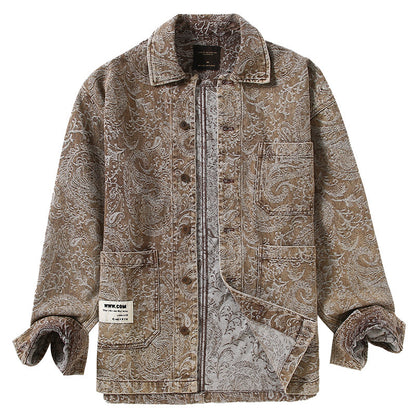 Men’s Heavy-Wash Denim Jacket – Structured, Rugged Jean Top