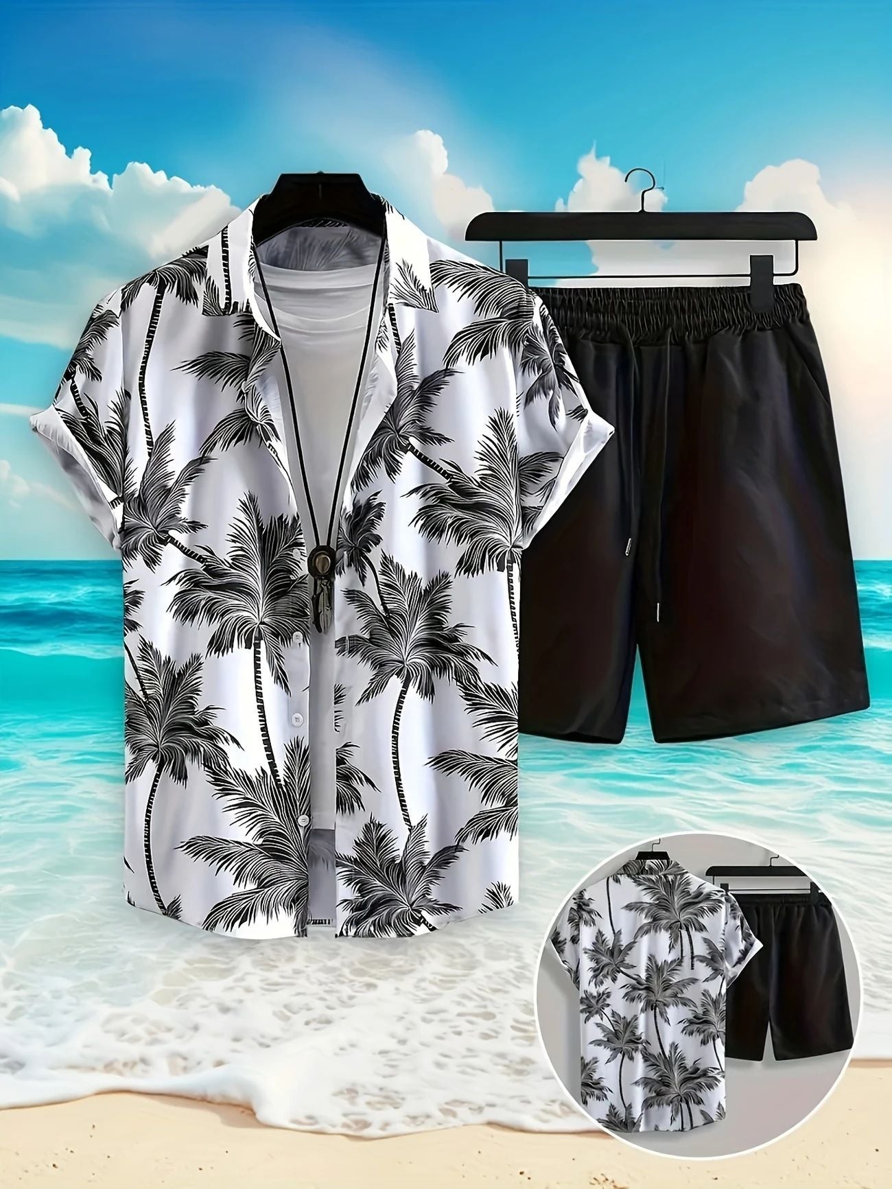 Men’s Ice-Breathable Summer Suit – Lightweight Short-Sleeve Shirt & Pants Set