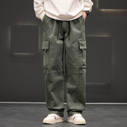 Men’s Oversized Cargo Pants – Loose Fit Straight Winter Trousers with Multi Pockets | NYLIXA
