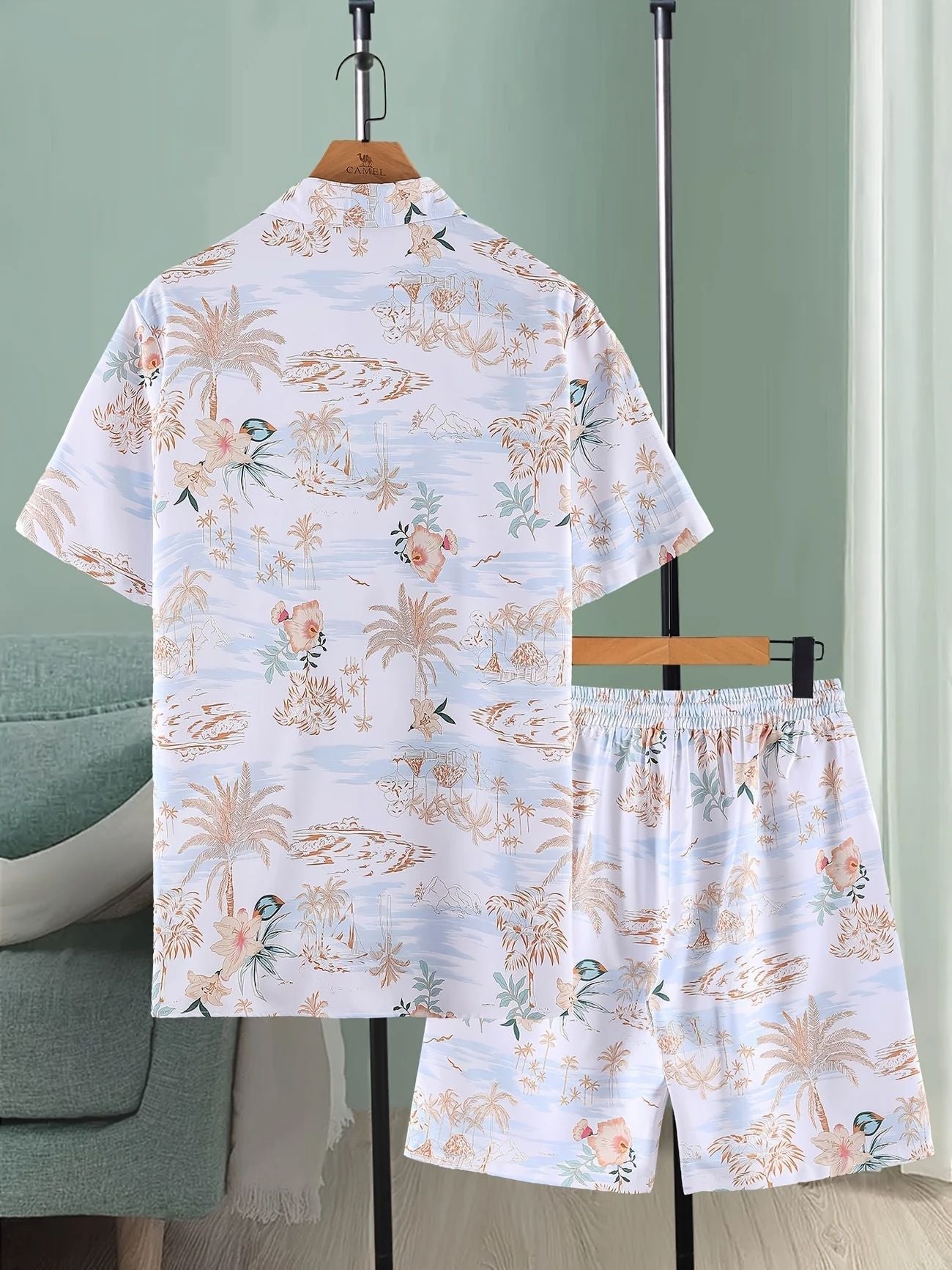 Men’s Ice-Breathable Summer Suit – Lightweight Short-Sleeve Shirt & Pants Set