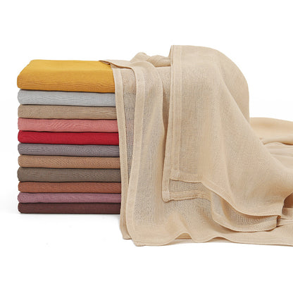 Solid Color Malay Indonesian Rayon Scarf Wide Brim Thin Modal Breathable