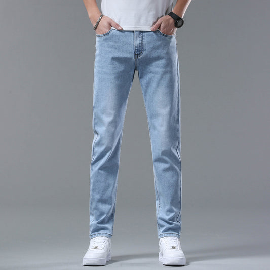 Men’s Stretch Slim Straight Pants – Sleek Fit, All-Day Comfort