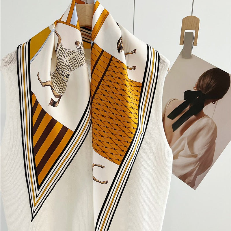 Twill Silk Scarf Women's Light Luxury