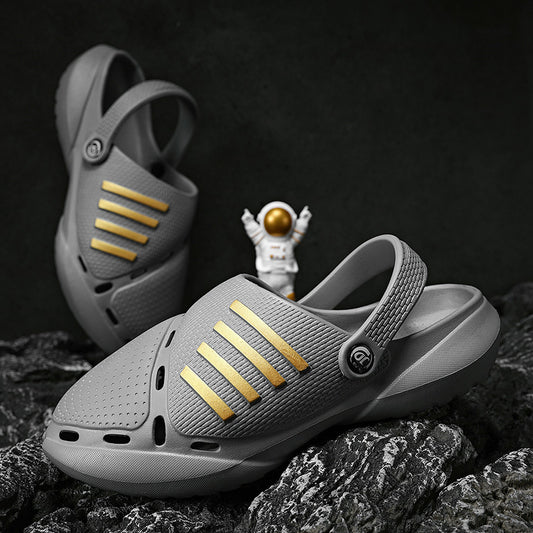 Men’s Thick-Soled Non-Slip Beach Shoes – Durable Summer Water Slides