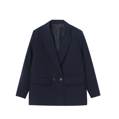 Women's Multi-color Commuter Loose Design Double-breasted Jacket