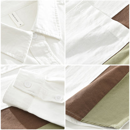 Men’s Loose Artistic Cotton Long-Sleeve Shirt – Versatile Square-Collar Casual Top