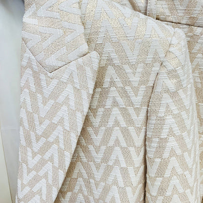 New European And American Star Fashion Jacquard Mid-length Suit Suit