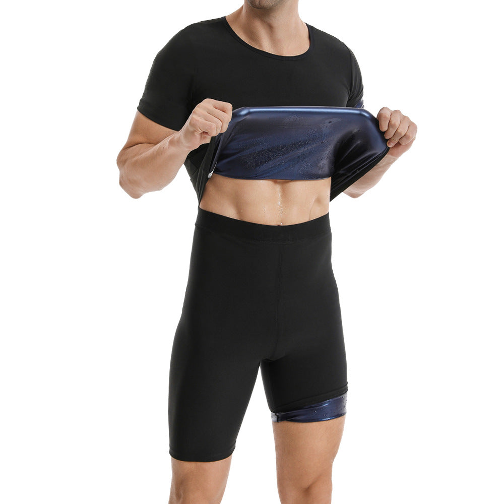 Men's Violently Sweat Suit Sports Short-sleeved Shorts Suit