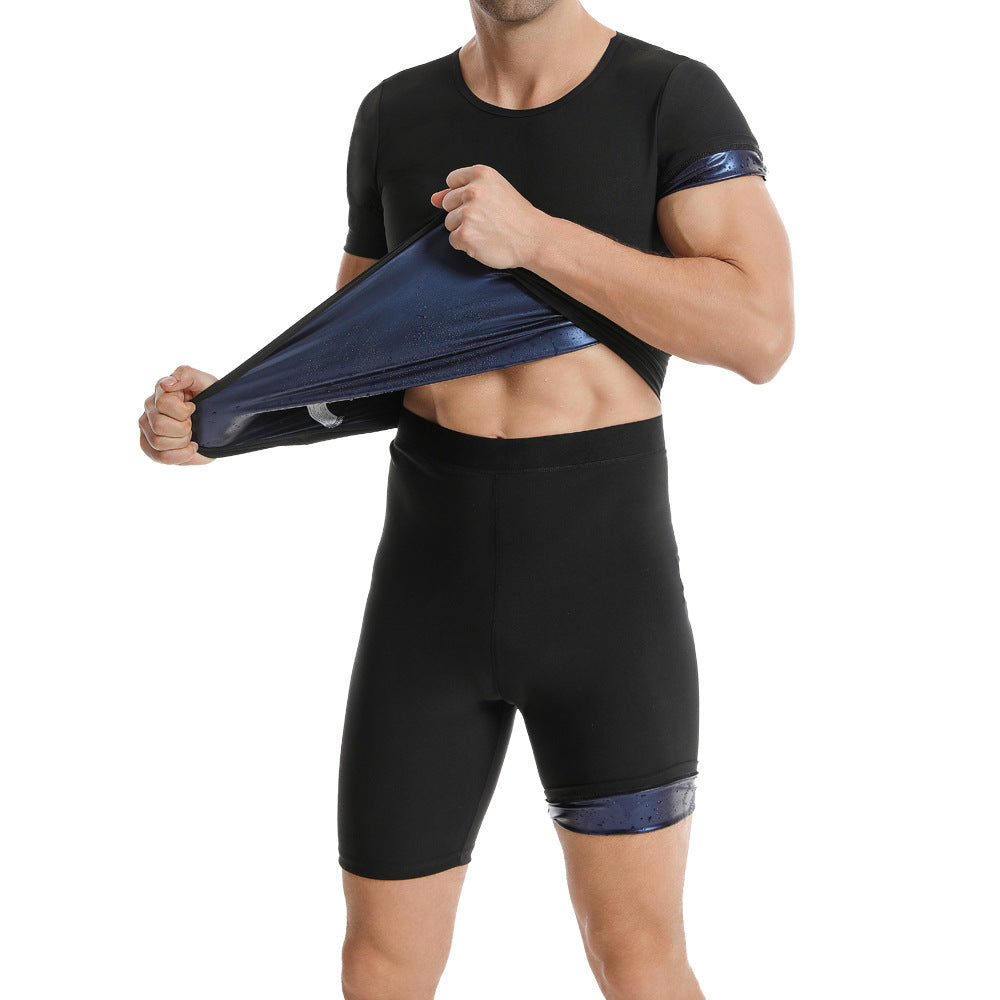 Men's Violently Sweat Suit Sports Short-sleeved Shorts Suit