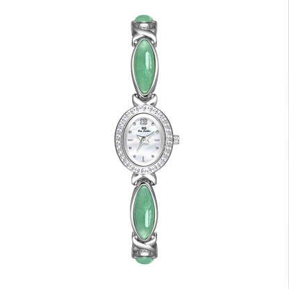 Natural Dongling Stone Hetian Jade Live Premium Chain Watch