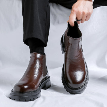 Men’s Mid-Top British-Style Martin Shoes – Low-Top Design