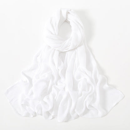 Solid Color Malay Indonesian Rayon Scarf Wide Brim Thin Modal Breathable