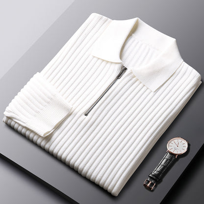 Men’s Half‑Zip Slim Fit Sweater – Autumn/Winter Knit Pullover
