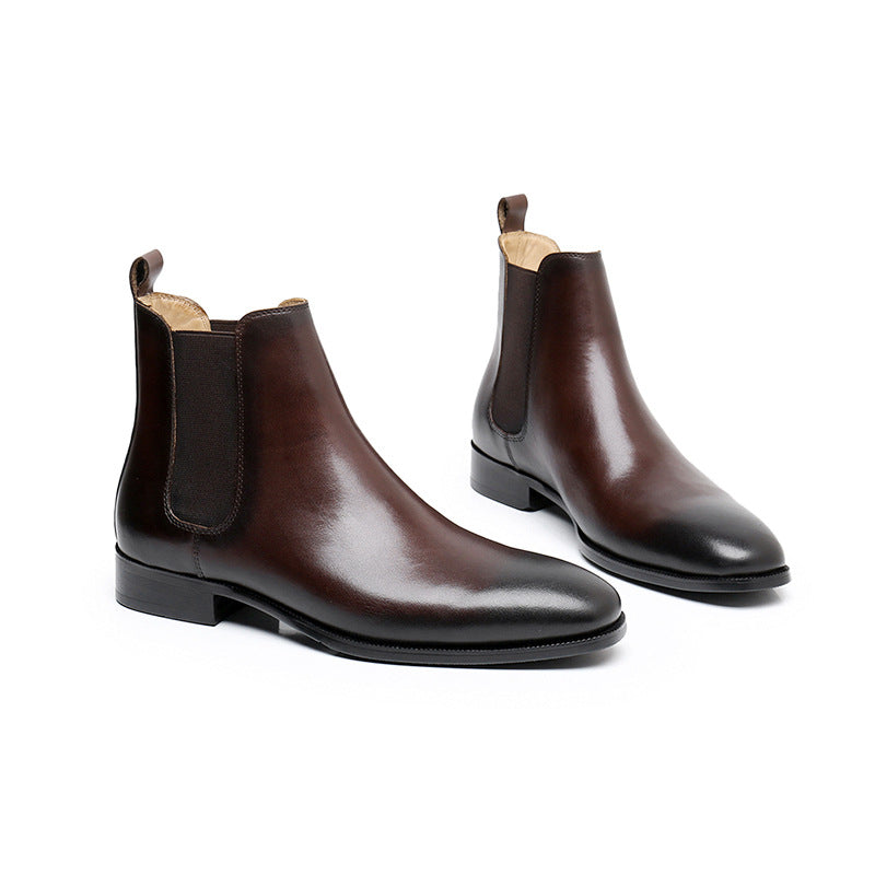 Men’s American-Style Chelsea Boots – Slip-On Leather Ankle Boots