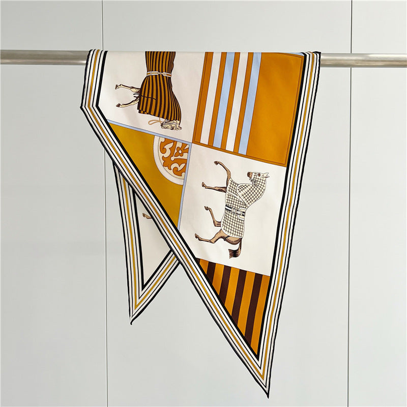 Twill Silk Scarf Women's Light Luxury