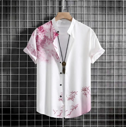 Plus Size Casual 3D Digital Printing Short Sleeve