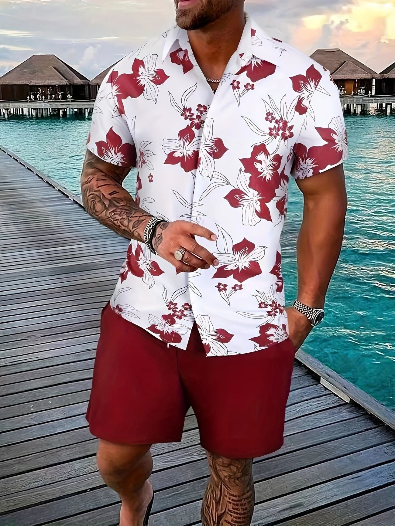 Men’s Ice-Breathable Summer Suit – Lightweight Short-Sleeve Shirt & Pants Set