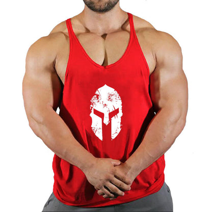 Fitness Men's Loose Sports Waistcoat Sleeveless I-shaped Hurdle Training Clothes Thin Strap Vest