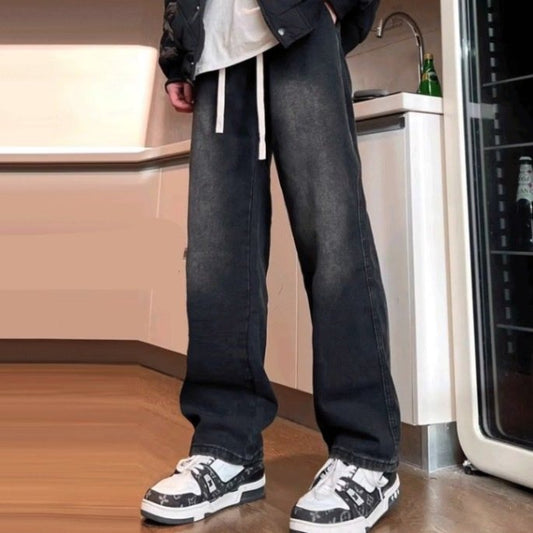Men's Summer Wide-Leg Straight Jeans – Ruan Handsome Casual Fit