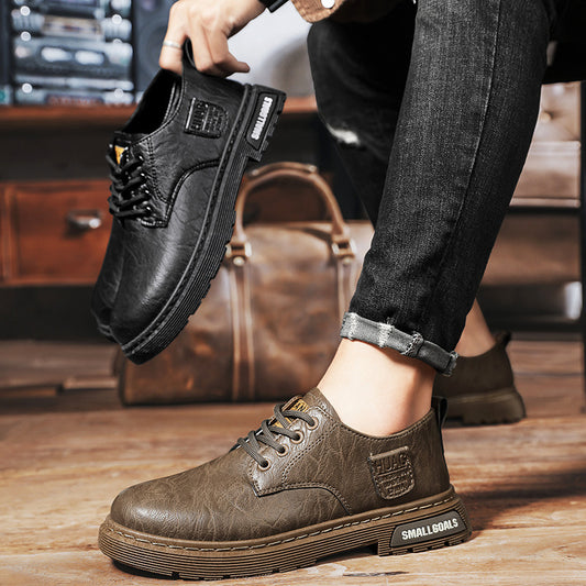 Men’s Fashion Outdoor Leather Low-Top Work Boots