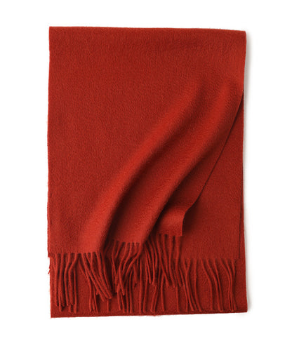 Water Ripple Pure Color Cashmere Warm Scarf