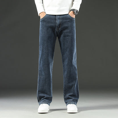 Men’s Stretch Business Jeans – Casual Loose Fit with All-Day Comfort