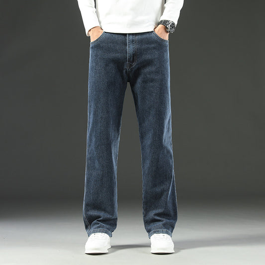 Men’s Stretch Business Jeans – Casual Loose Fit with All-Day Comfort