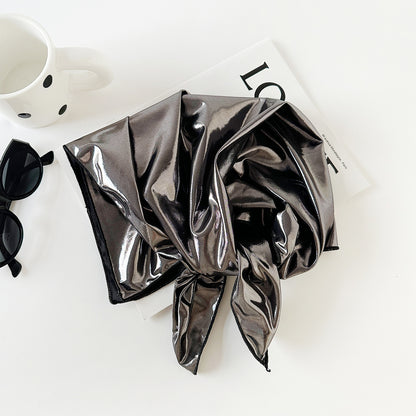Liquid Silver Toe Cap Headscarf Y2g Square Scarf Wrapped Chest