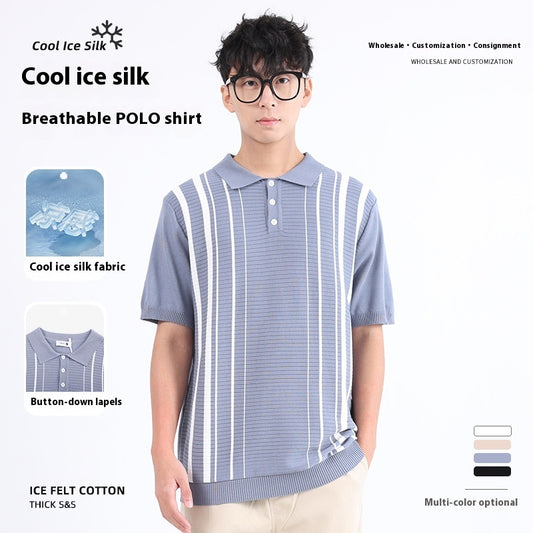 EALMOCN® Cool Ice Silk Polo Shirt – Summer Style Redefined