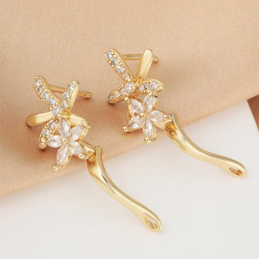 European And American Style Floral Flower Earrings
