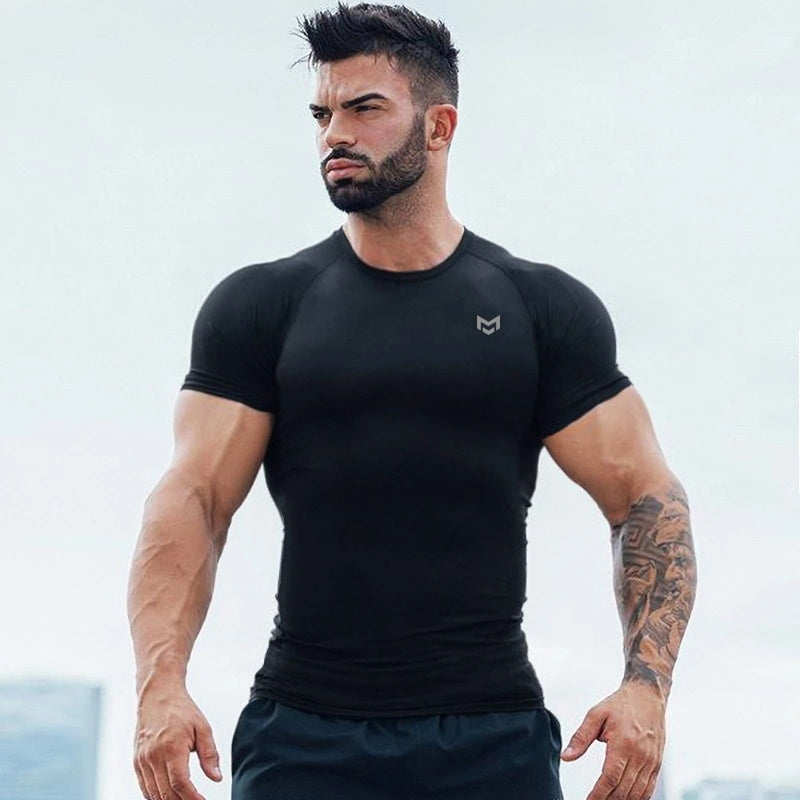 Men's Compression Fit Sports T-Shirt – Quick-Dry, Moisture-Wicking Gym Top (M-2XL)