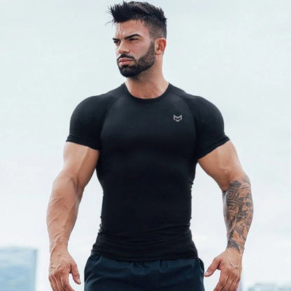 Men's Compression Fit Sports T-Shirt – Quick-Dry, Moisture-Wicking Gym Top (M-2XL)