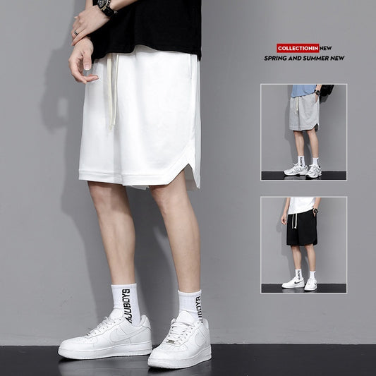 Men’s Summer Solid‑Color Five‑Point Basketball & Beach Shorts – Lightweight, Quick‑Dry & Sporty Casual