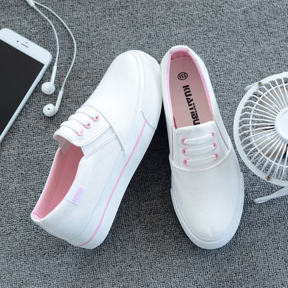 Summer Student Spring One-step Lazy  Flat White Shoes
