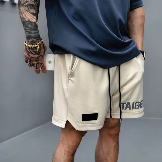 Loose Men's Side Zipper Shorts Fitness Exercise Running Pants