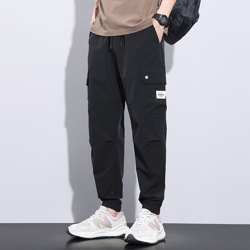 Loose Tapered Harem Pants for Men – Quick-Dry, Streetwear Style, Breathable Comfort