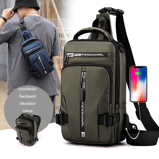 Men’s Waterproof Nylon Sling Backpack – Smart, Stylish & Functional