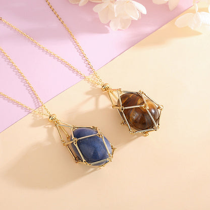 New Natural Energy Crystal Pendant Ins Niche Design Valentine's Day Bag Bag Peace Necklace