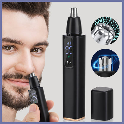 Men's Digital Display Three-gear Adjustment Electric Nose Hair Trimmer