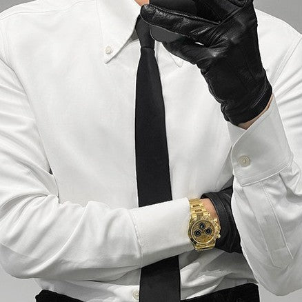 Men’s Spring Italian Large Pointed-Collar Slim Fit Shirt – Elegant Casual